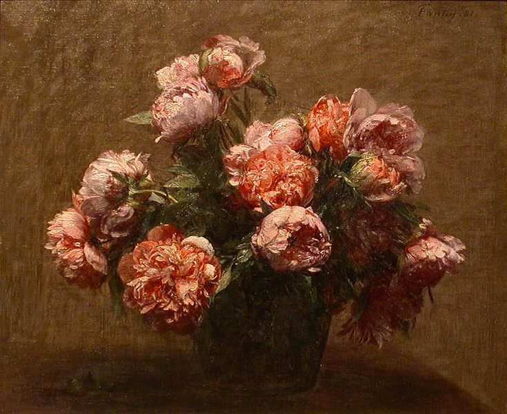 Vase of Peonies